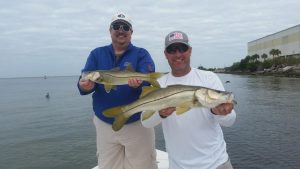 Scott and Dr. M with a couple nice snook
